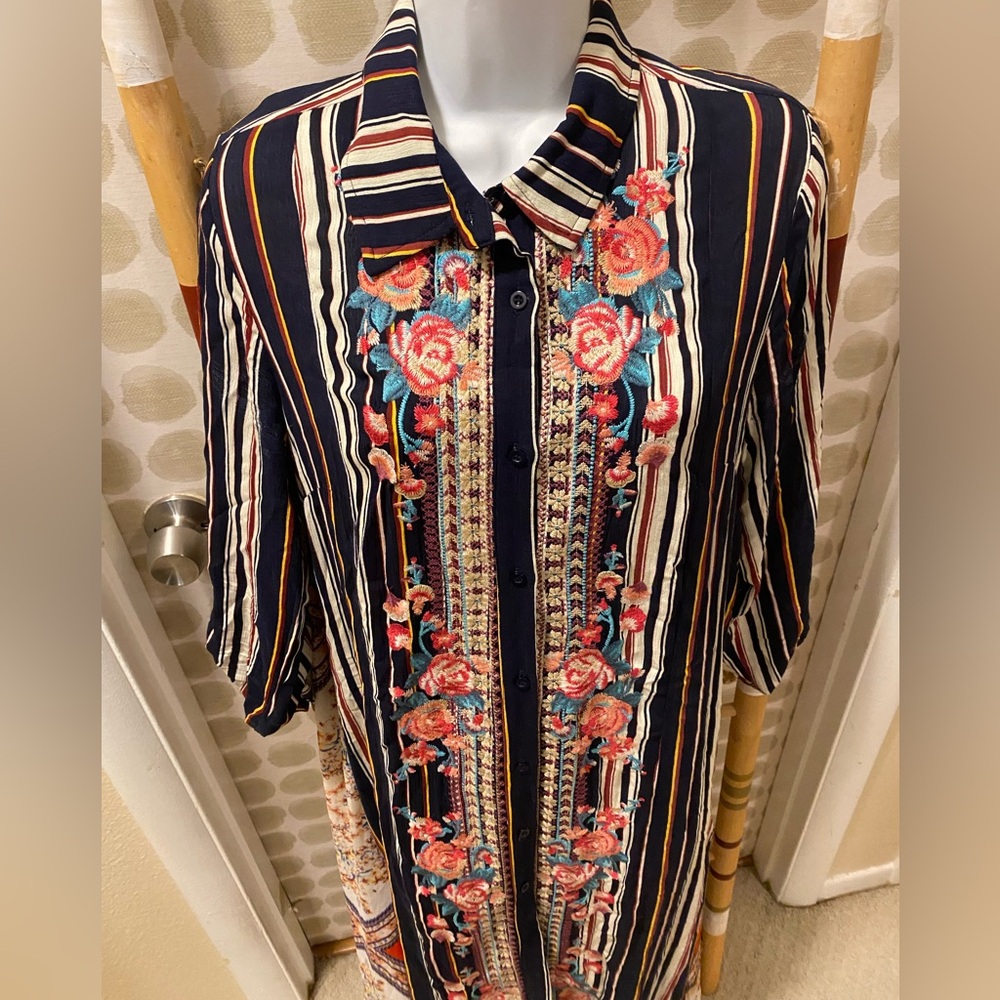 Boho long dress with Flower embroidery. By Andre Unit
From Rachelle M.